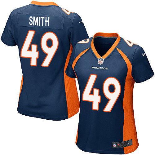 Women's Game Dennis Smith Nike Jersey Navy Blue Alternate - #49 NFL Denver Broncos